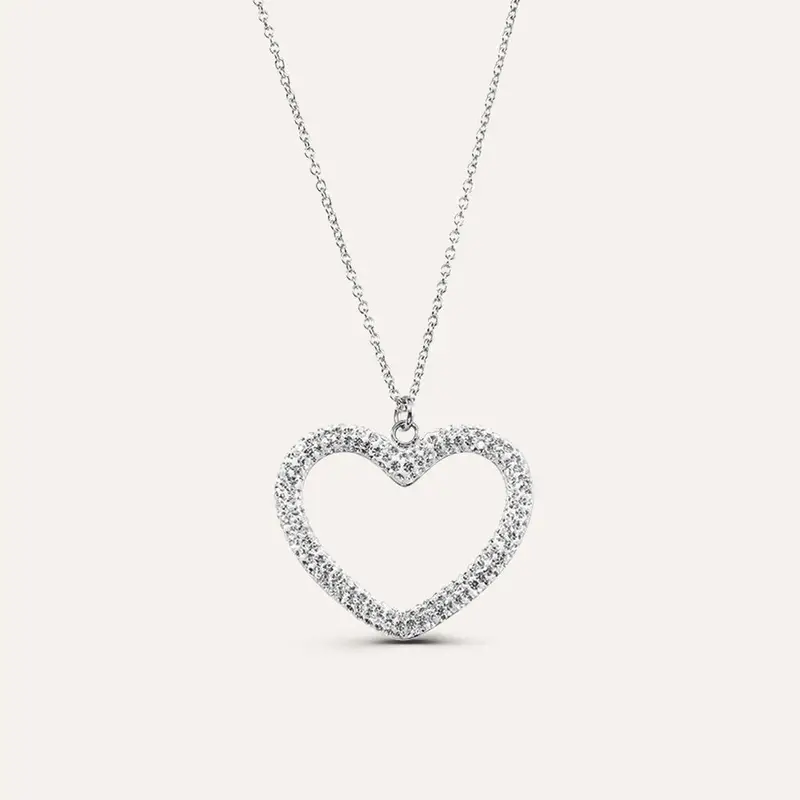 Collana Aura Acciaio Cristallo