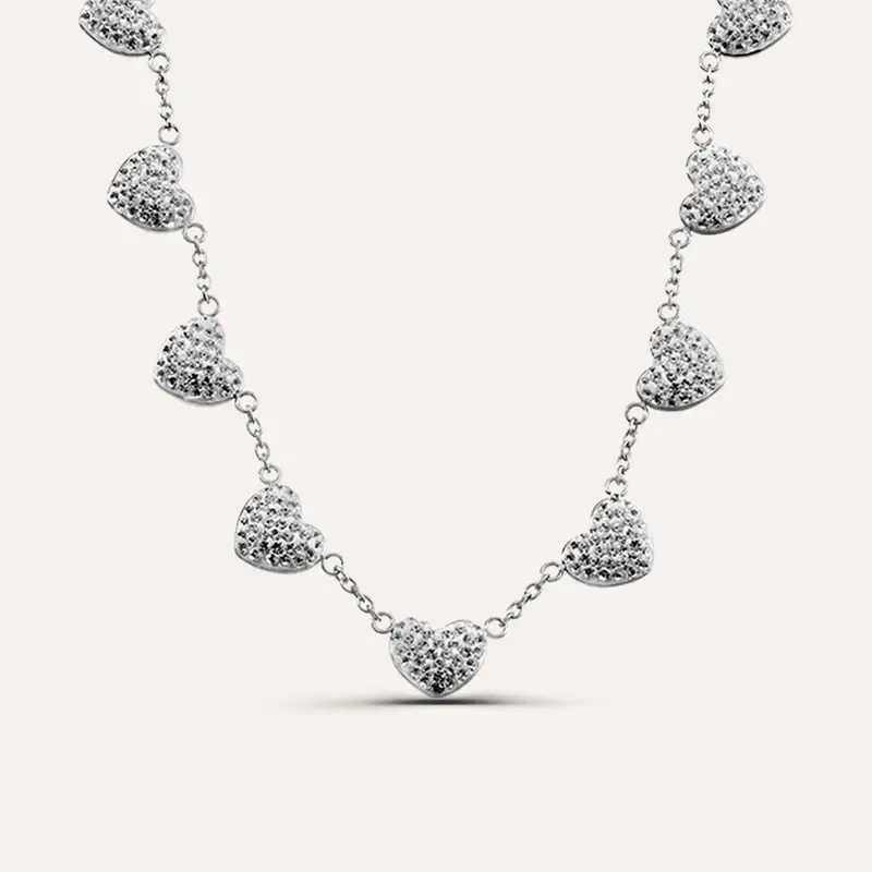 Collana Aura Acciaio Cristallo