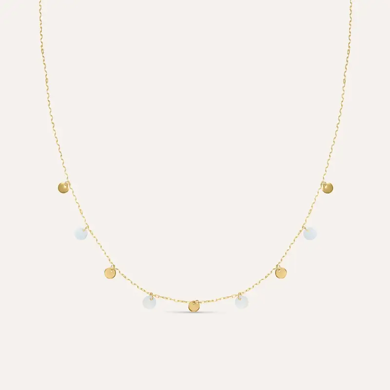 Collana Beverly Oro Giallo Madreperla