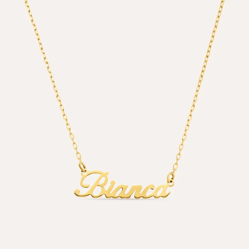 Collana Bianca Gold Names Oro Giallo