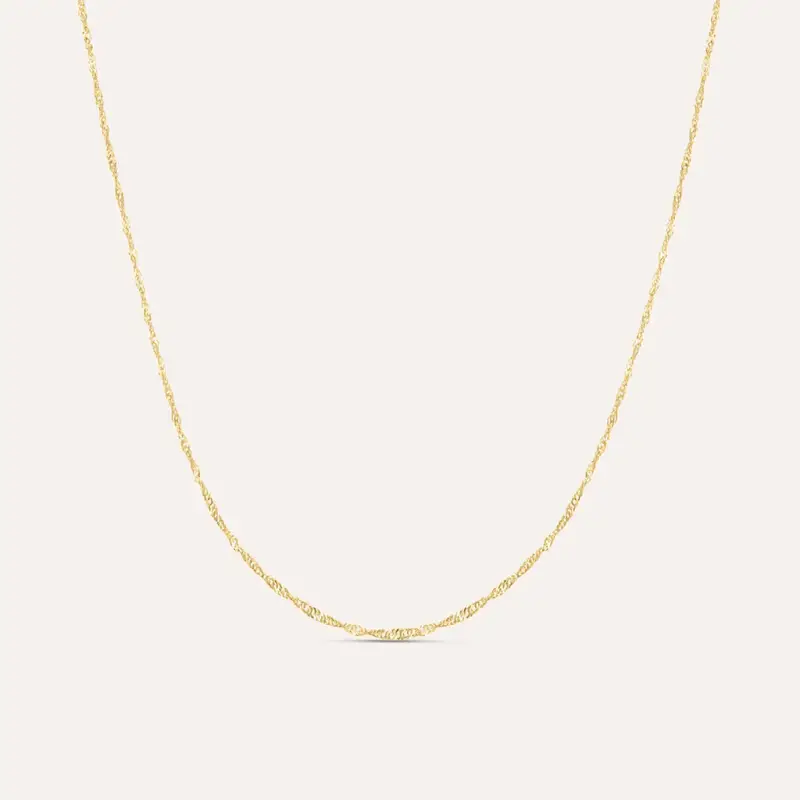 Collana catena in oro giallo a maglia barbazzale