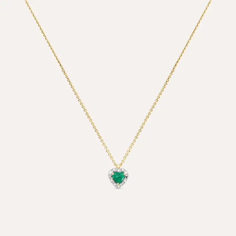 Collana Charlotte Oro Giallo Smeraldo Diamante