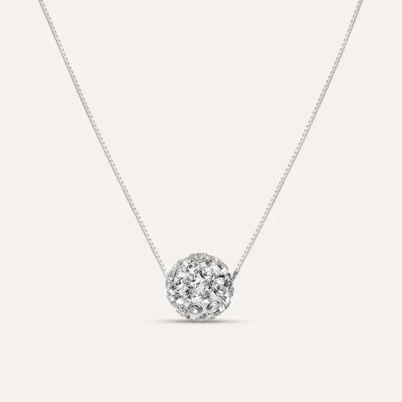 Collana Christelle Oro Bianco Cristallo