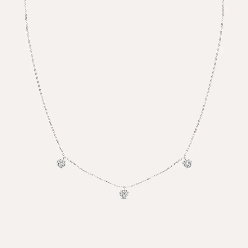 Collana Christelle Oro Bianco Cristallo