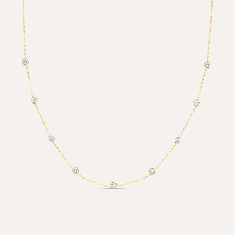 Collana Christelle Oro Giallo Cristallo