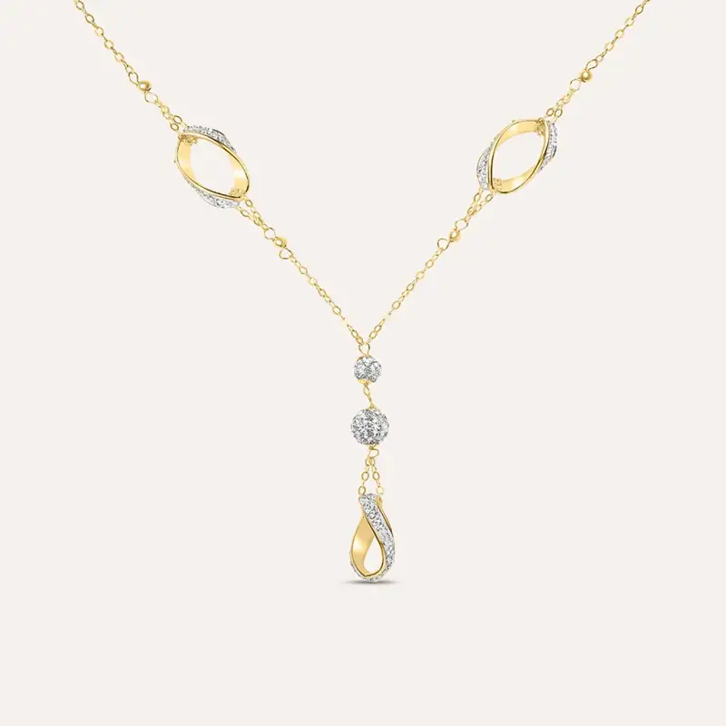 Collana Christelle Oro Giallo Cristallo