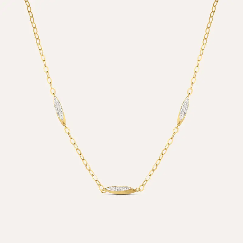 Collana Christelle Oro Giallo Cristallo