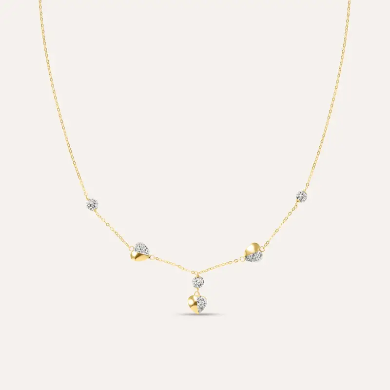 Collana Christelle Oro Giallo Cristallo