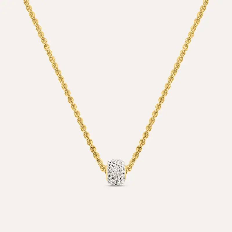 Collana Christelle Oro Giallo Cristallo