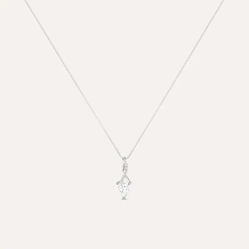 Collana Claire Oro Bianco Cubic Zirconia