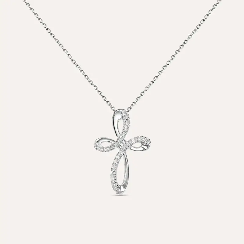 Collana Claire Oro Bianco Cubic Zirconia