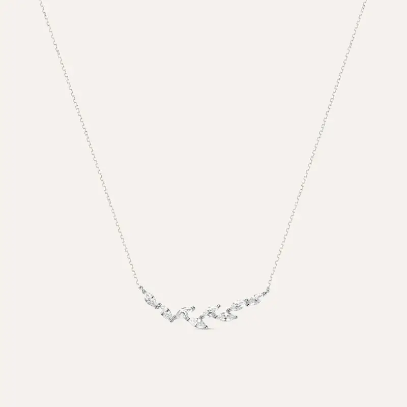 Collana Claire Oro Bianco Cubic Zirconia