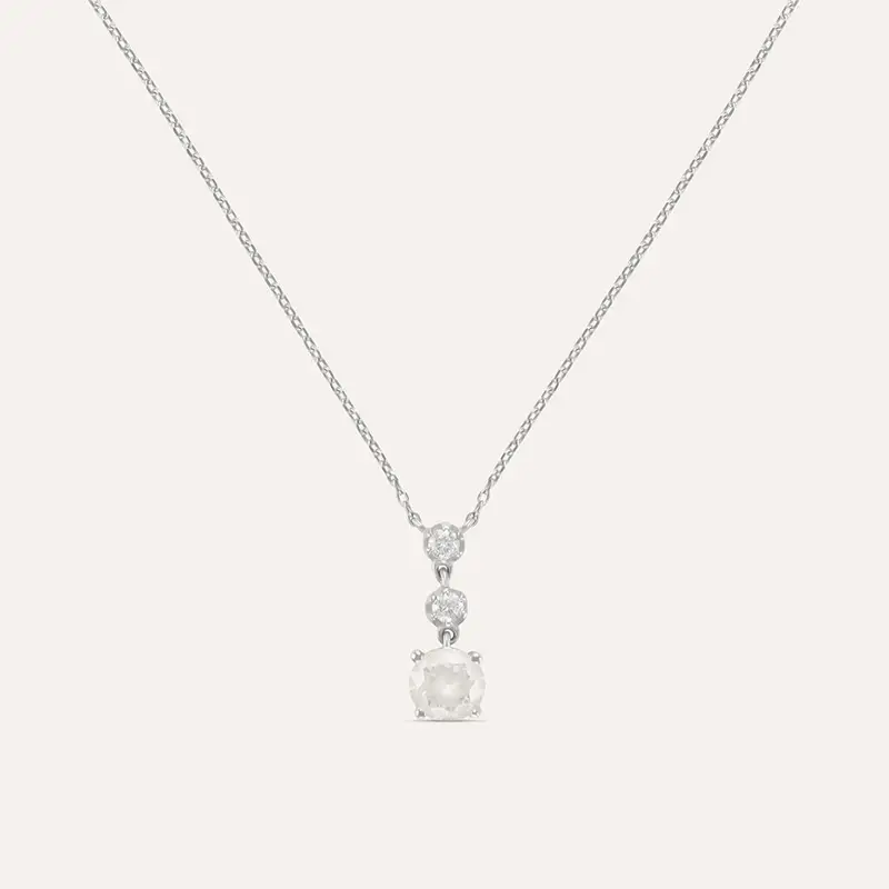 Collana Claire Oro Bianco Cubic Zirconia
