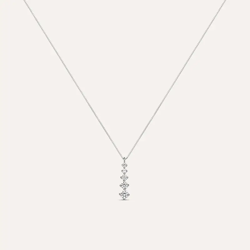 Collana Claire Oro Bianco Cubic Zirconia