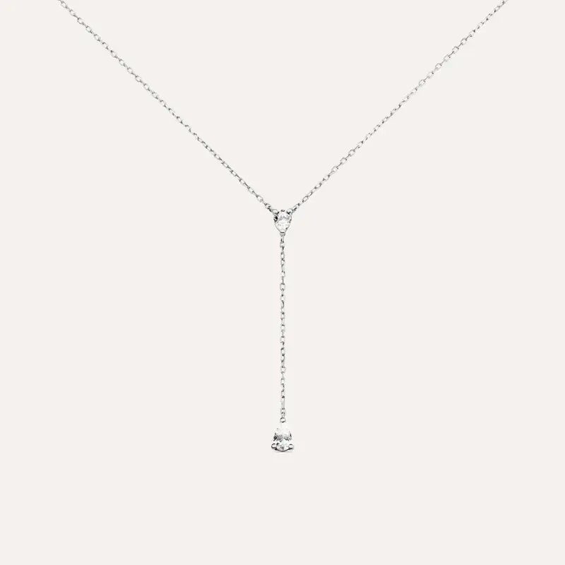 Collana Claire Oro Bianco Cubic Zirconia
