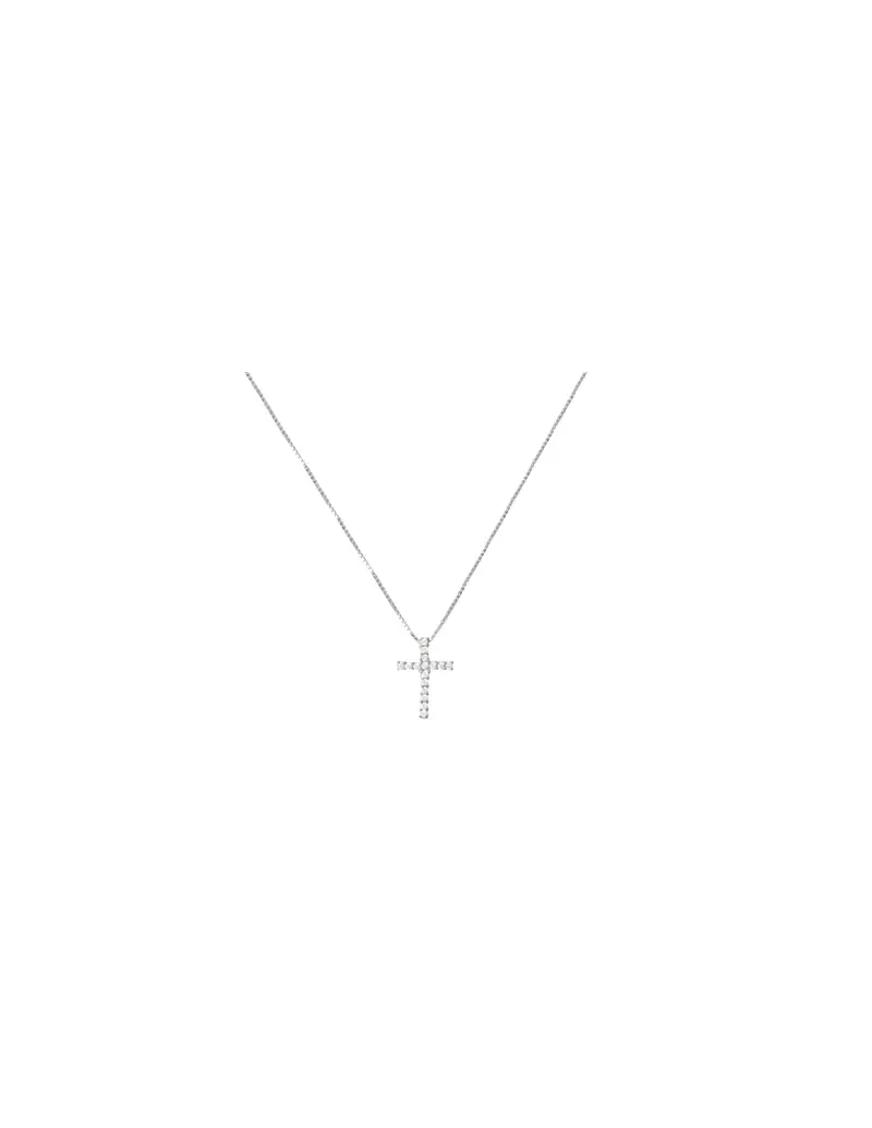 Collana Croce Silver Elegance Argento Rodiato Cubic Zirconia 1628518