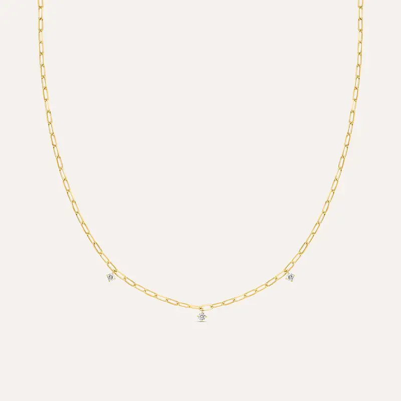 Collana Diamade Glam Oro Giallo Diamante Lab-Grown