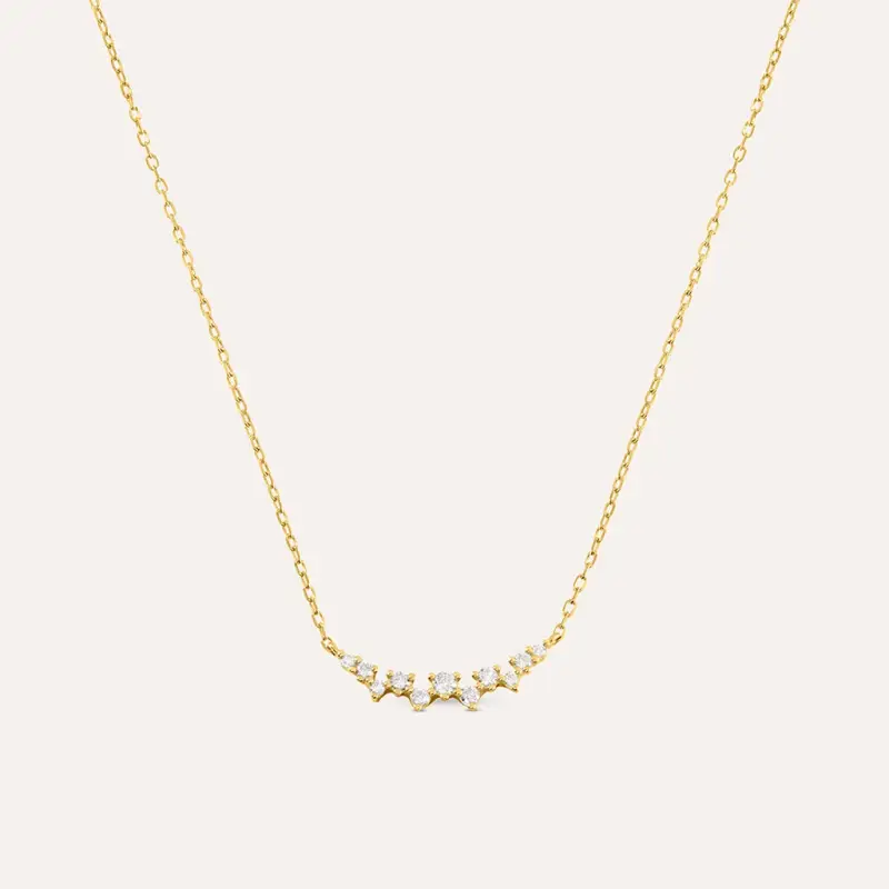 Collana Diamade Glam Oro Giallo Diamante Lab-Grown