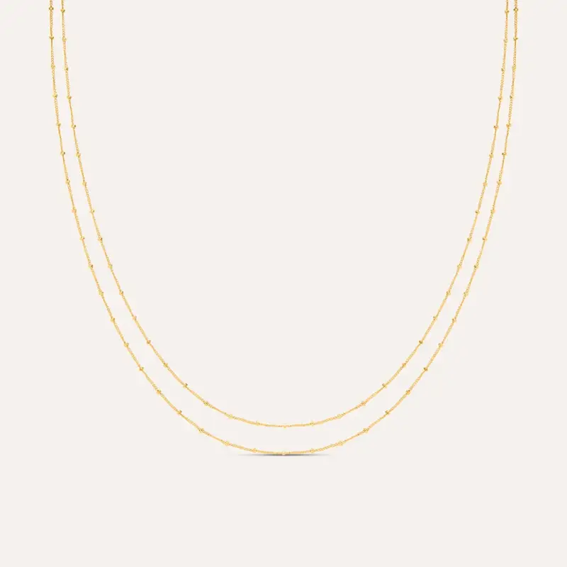 Collana Doppio Filo Silver Collection Argento Dorato