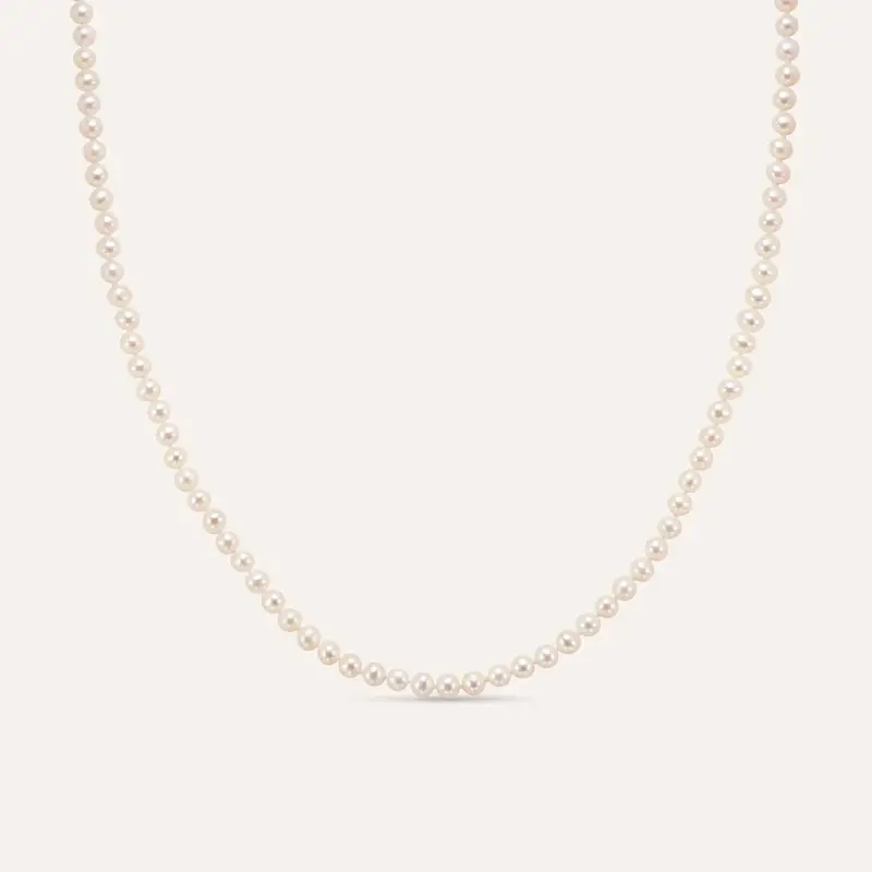 Collana Gabrielle Oro Bianco Perla D Acqua Dolce