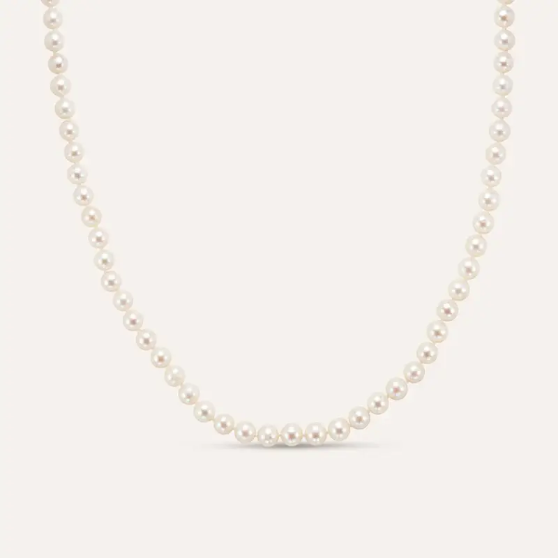 Collana Gabrielle Oro Bianco Perla D Acqua Dolce