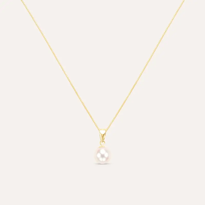 Collana Gabrielle Oro Giallo Perla D Acqua Dolce