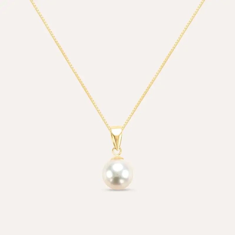 Collana Gabrielle Oro Giallo Perla D Acqua Dolce