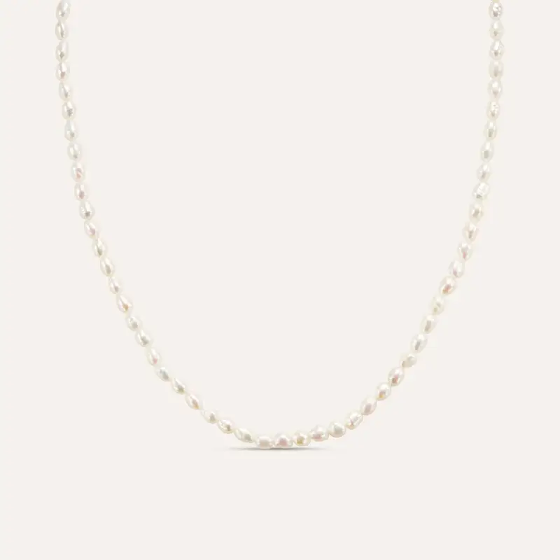 Collana Gabrielle Oro Giallo Perla D Acqua Dolce