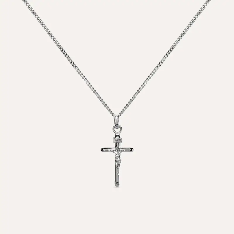 Collana Gentleman Argento Rodiato