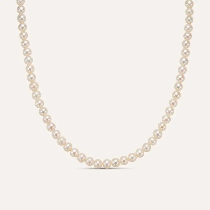 Collana Gold Pearls Oro Bianco Perla D Acqua Dolce Diamante