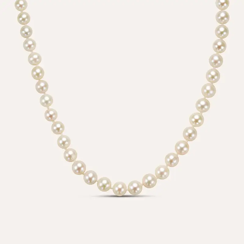 Collana Gold Pearls Oro Bianco Perla D Acqua Dolce Diamante