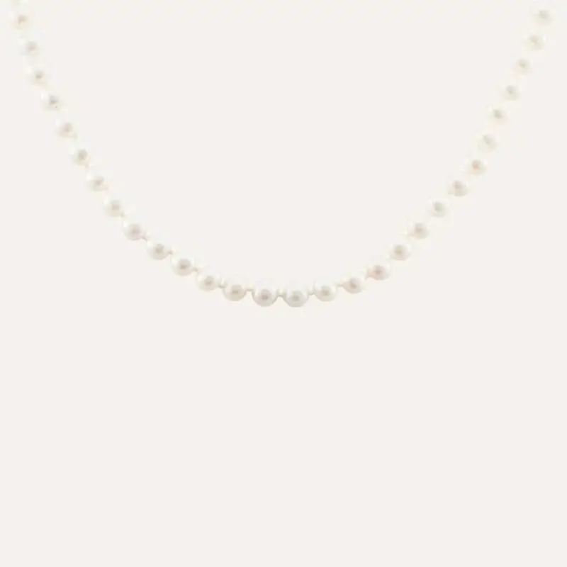 Collana Gold Pearls Oro Bianco Perla D Acqua Dolce Diamante