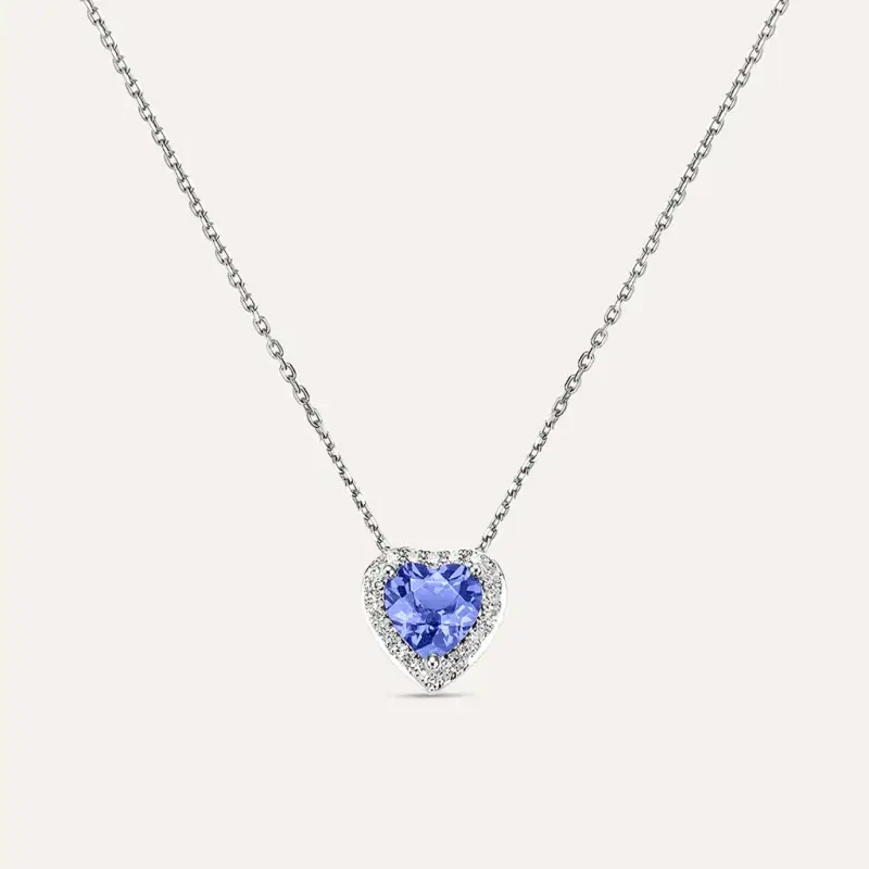 Collana Jasmine Oro Bianco Tanzanite Diamante