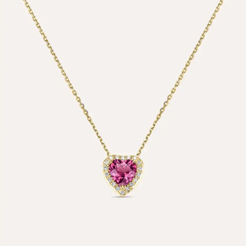 Collana Jasmine Oro Giallo Rodolite Diamante