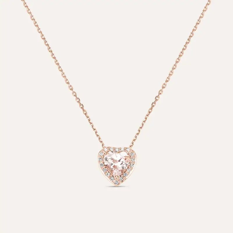 Collana Jasmine Oro Rosa Morganite Diamante