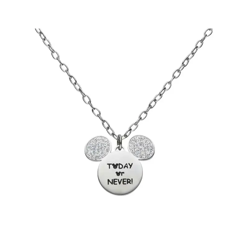 Collana Lady Message Acciaio Disney e Cristalli
