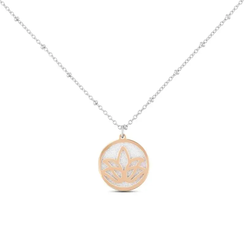 Collana Lady Shine Acciaio Fiore di loto