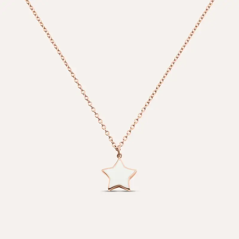 Collana Lady Sweet Acciaio Rosato Stella marina