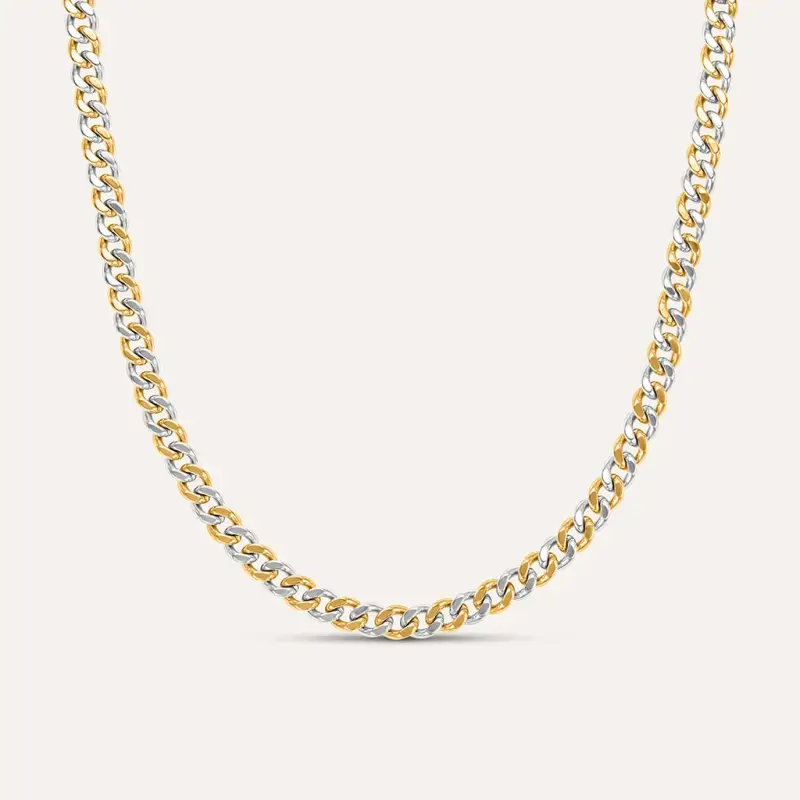 Collana Man Code Acciaio Bicolore