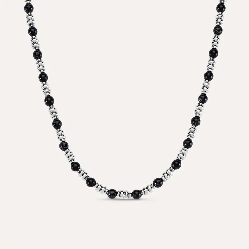 Collana Man Code Acciaio Onice