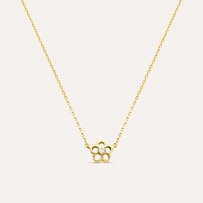 Collana Mon Petit Oro Giallo Diamante