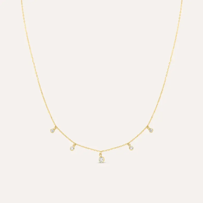 Collana Multi Punto Luce Claire Oro Giallo Cubic Zirconia