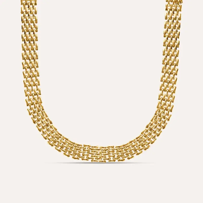 Collana Panther Chain Radiance Acciaio Dorato