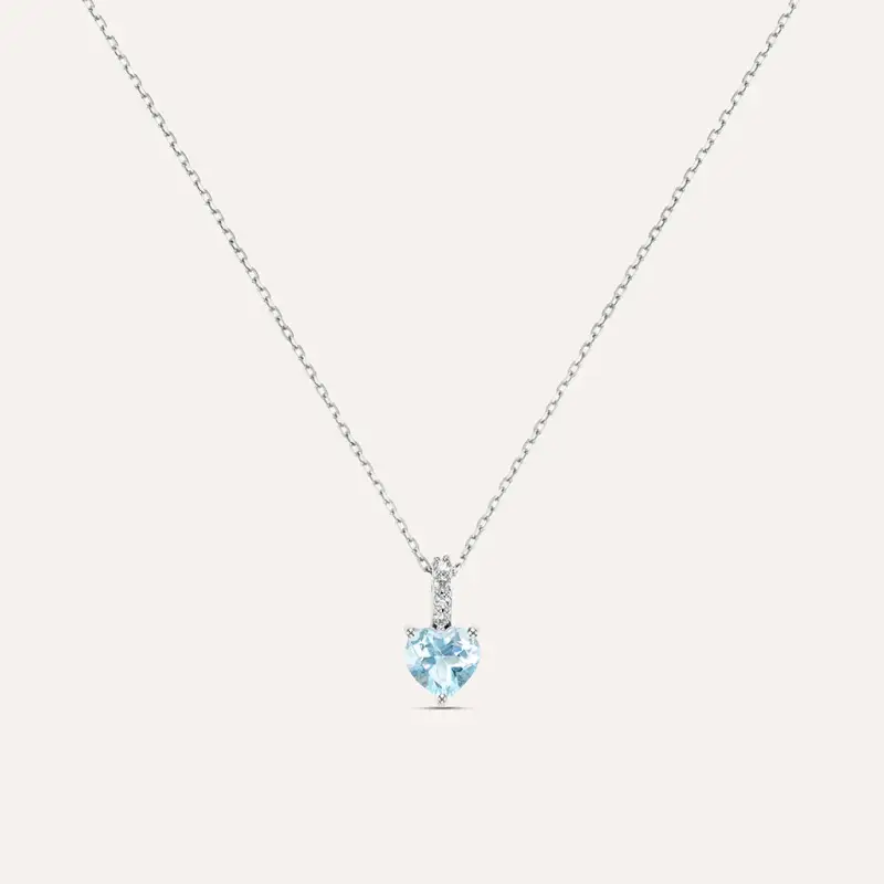 Collana Punto Luce Amélie Oro Bianco Topazio Cubic Zirconia