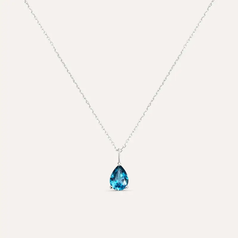 Collana Punto Luce Amélie Oro Bianco Topazio