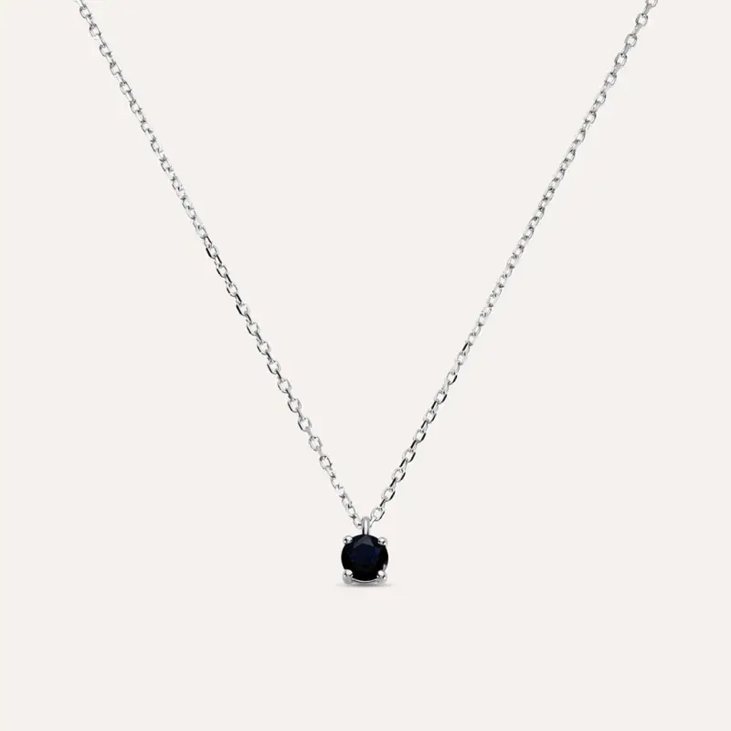 Collana Punto Luce Charlotte Oro Bianco Zaffiro