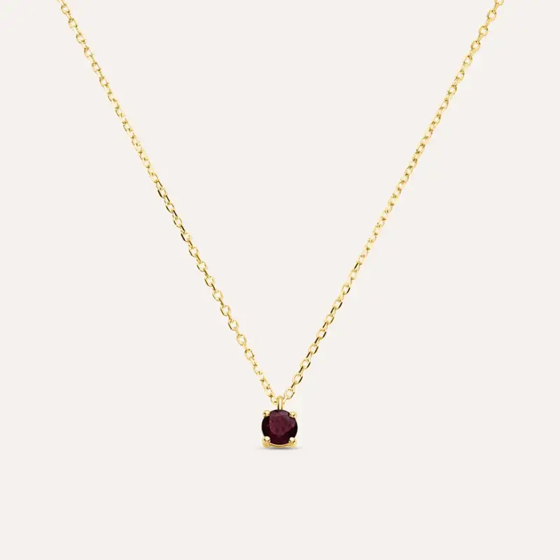 Collana Punto Luce Charlotte Oro Giallo Rubino