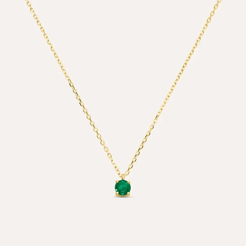 Collana Punto Luce Charlotte Oro Giallo Smeraldo