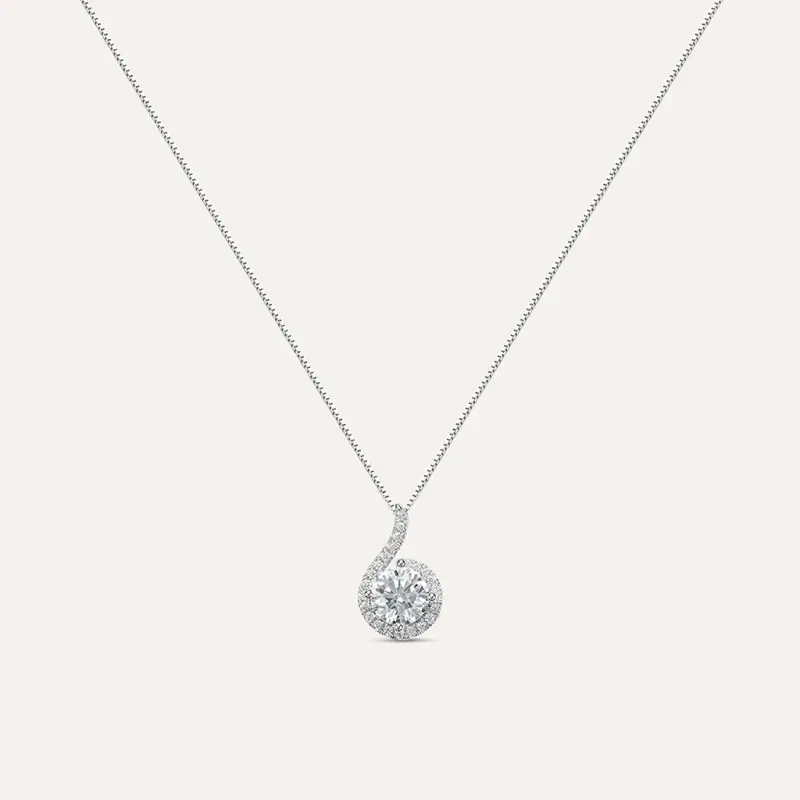 Collana Punto Luce Claire Oro Bianco Cubic Zirconia