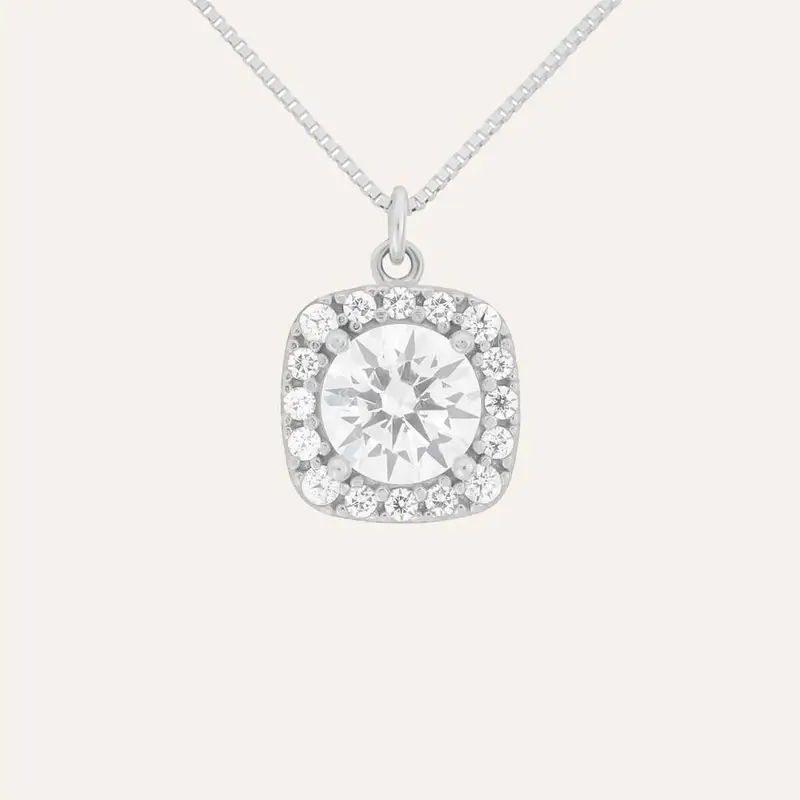 Collana Punto Luce Claire Oro Bianco Cubic Zirconia